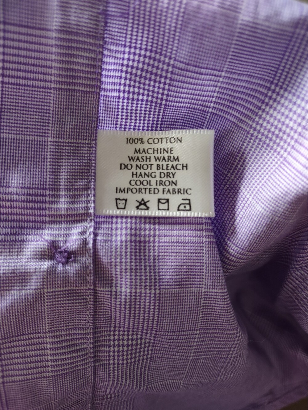 Men's Robert Talbott Lavender Dress Shirt - Picture 7 of 7